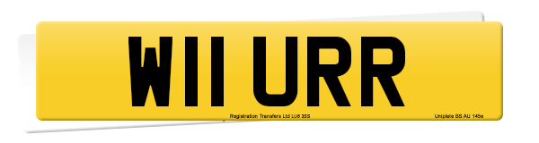 Registration number W11 URR
